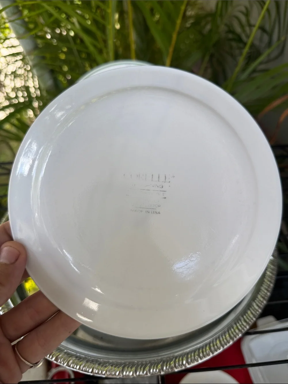 Corelle Shadow Iris Side Bread Dessert Plates Set of 4